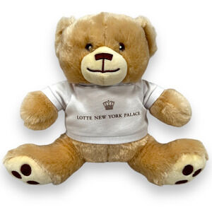 Lotte New York Palace Plush Teddy Bear Stuffed Animal Hotel Tan Rare Collectable